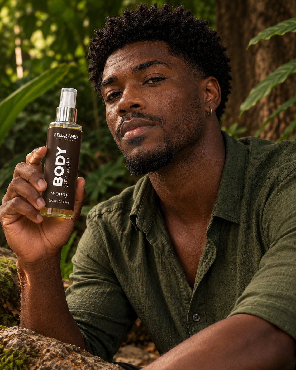 Body Splash Masculino Woody Bello Afro 200ml