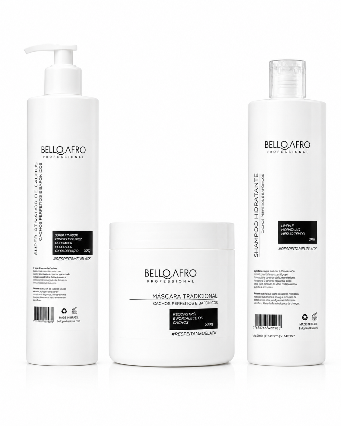Kit Home Care Cachos Perfeitos Bello Afro Professional