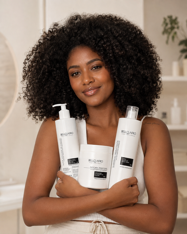 Kit Home Care Cachos Perfeitos Bello Afro Professional