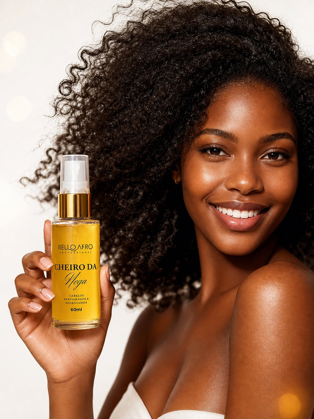 Perfume de Cabelo Cheiro de Nega Bello Afro 60ml