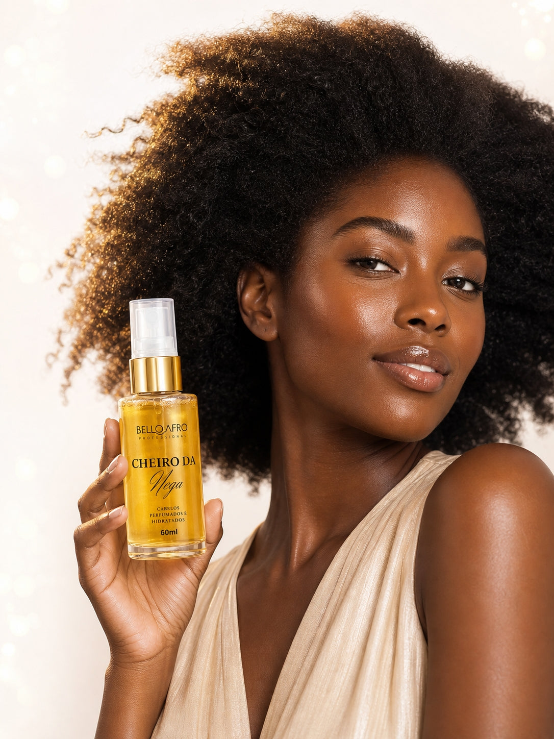 Perfume de Cabelo Cheiro de Nega Bello Afro 60ml