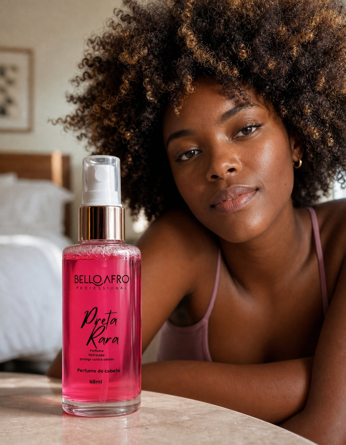 Perfume de Cabelo Preta Rara Bello Afro 60ml